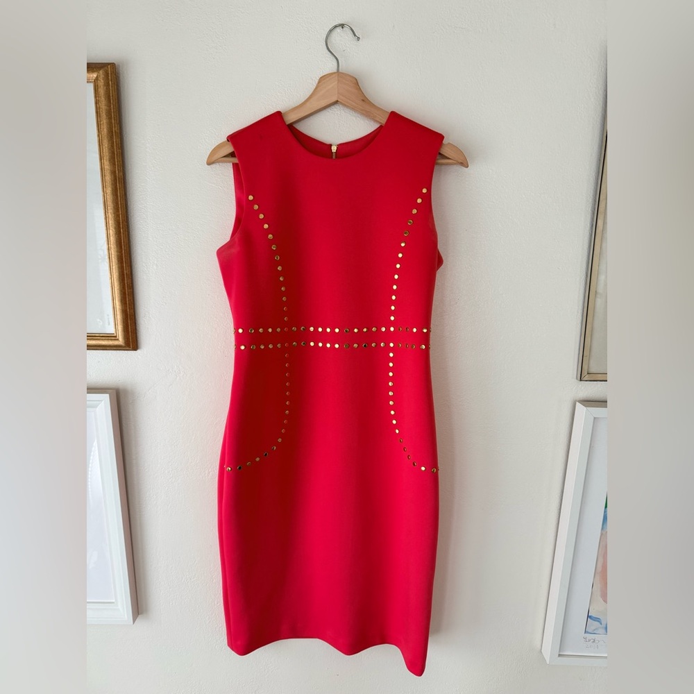 Calvin Klein Vibrant Coral Pink Dress